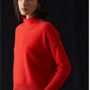Pilcro Vibrant Red Turtleneck Sweater